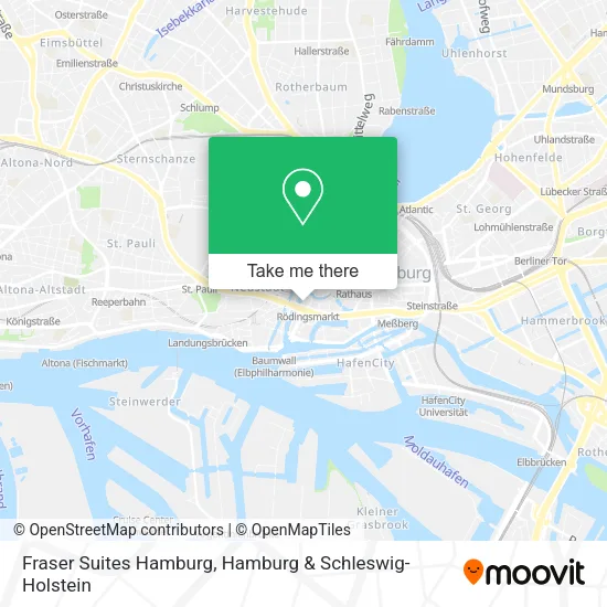 Карта Fraser Suites Hamburg