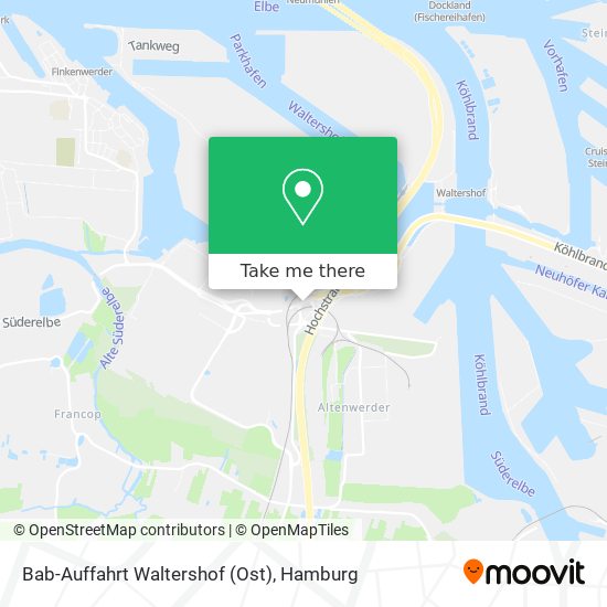 Bab-Auffahrt Waltershof (Ost) map