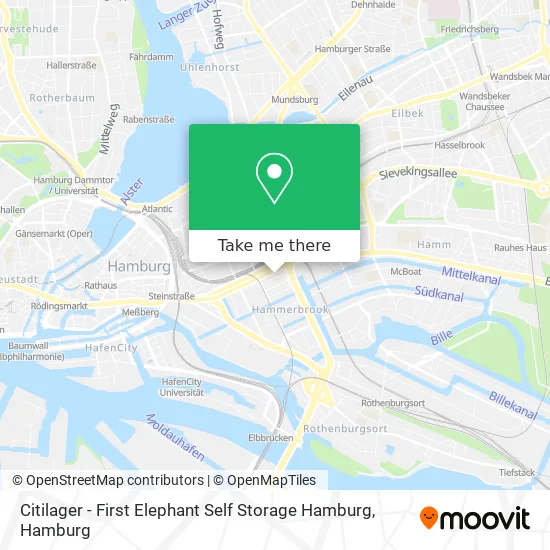 Карта Citilager - First Elephant Self Storage Hamburg
