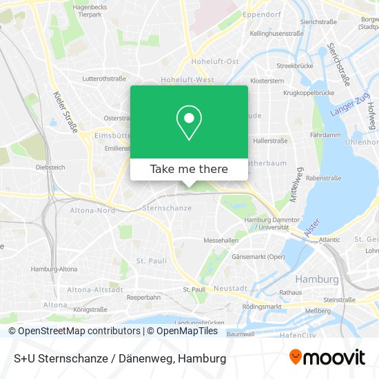 S+U Sternschanze / Dänenweg map