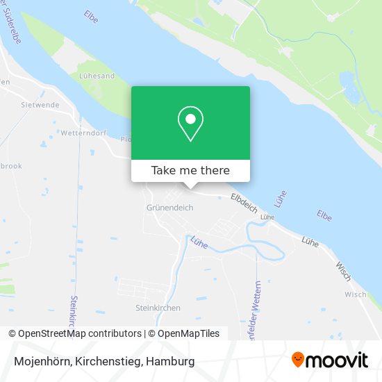 Mojenhörn, Kirchenstieg map