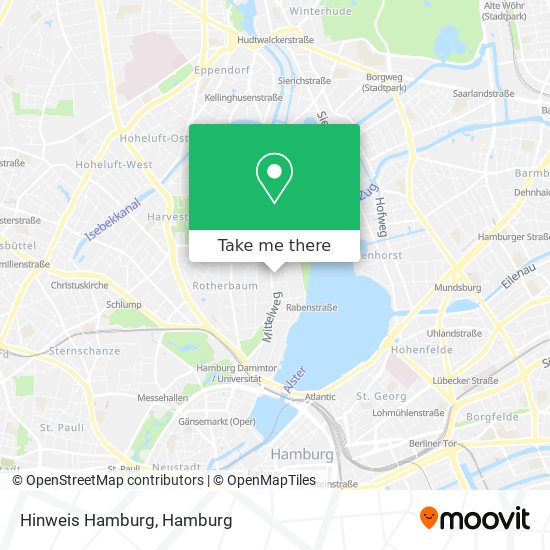 Hinweis Hamburg map