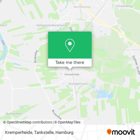 Карта Kremperheide, Tankstelle