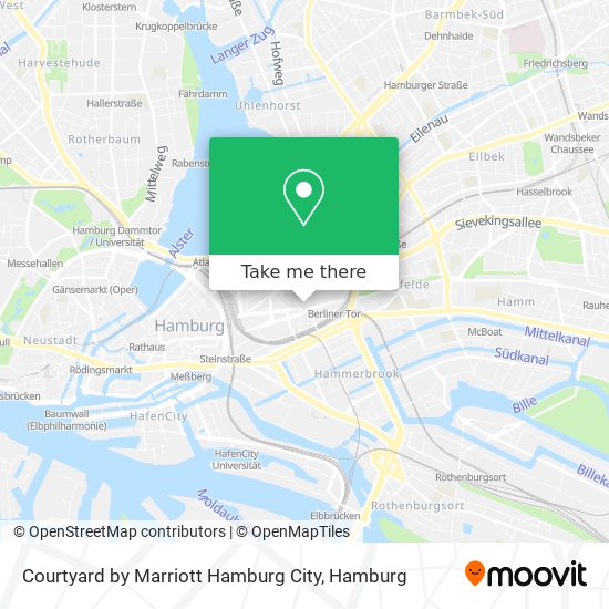 Courtyard by Marriott Hamburg City map