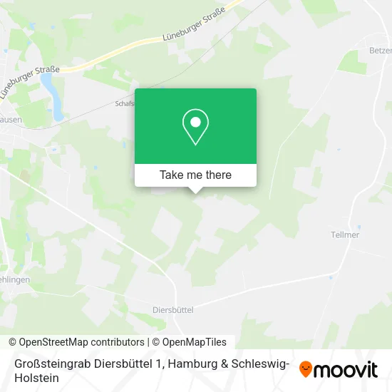 Карта Großsteingrab Diersbüttel 1