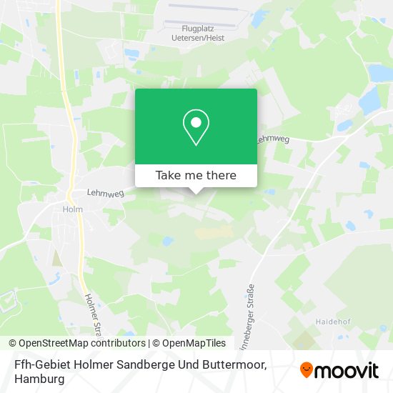Ffh-Gebiet Holmer Sandberge Und Buttermoor map
