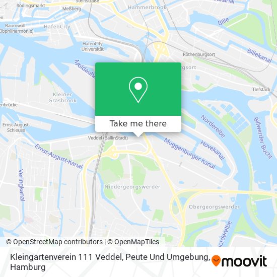 Kleingartenverein 111 Veddel, Peute Und Umgebung map