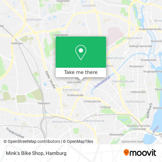 Mink's Bike Shop map