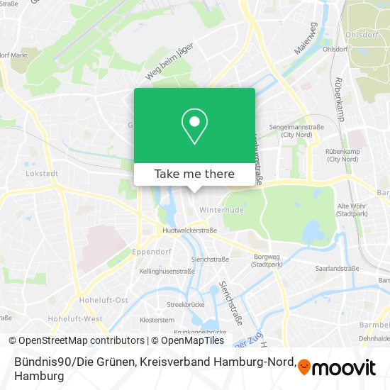 Карта Bündnis90 / Die Grünen, Kreisverband Hamburg-Nord