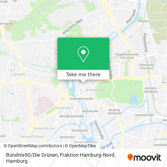 Bündnis90 / Die Grünen, Fraktion Hamburg-Nord map