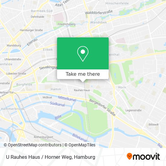 U Rauhes Haus / Horner Weg map