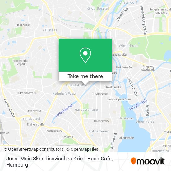 Jussi-Mein Skandinavisches Krimi-Buch-Café map