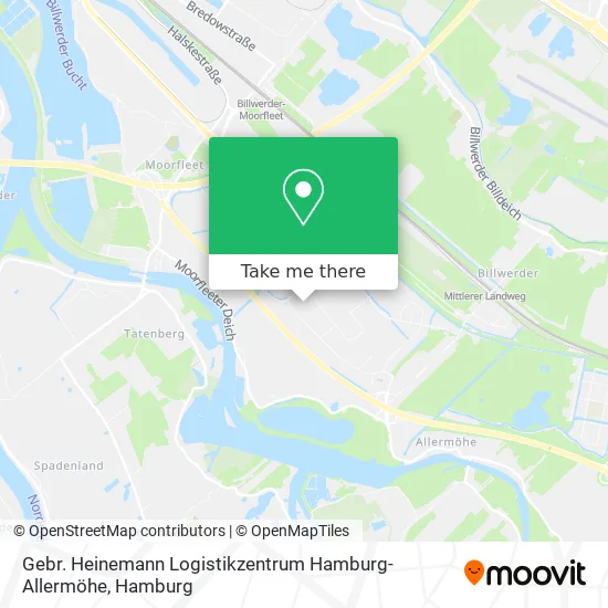 Карта Gebr. Heinemann Logistikzentrum Hamburg-Allermöhe