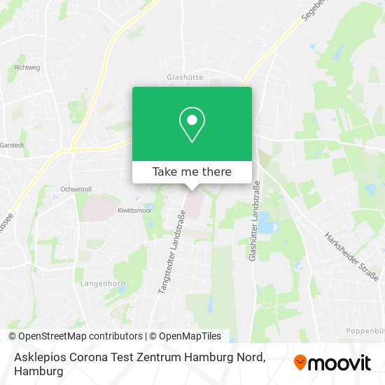 Asklepios Corona Test Zentrum Hamburg Nord map