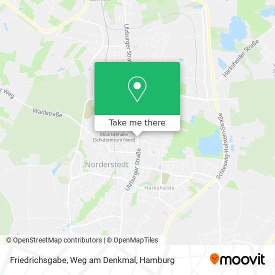 Карта Friedrichsgabe, Weg am Denkmal