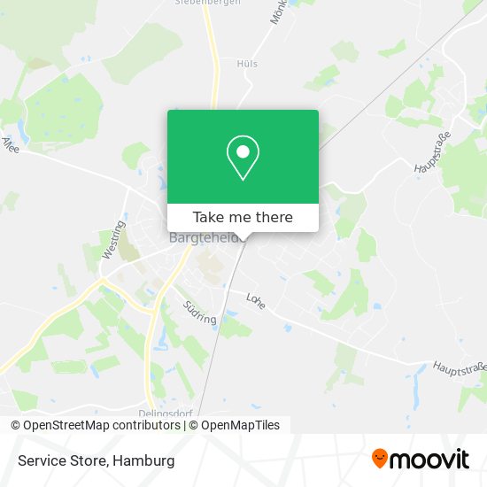 Service Store map