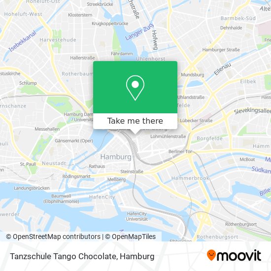 Tanzschule Tango Chocolate map