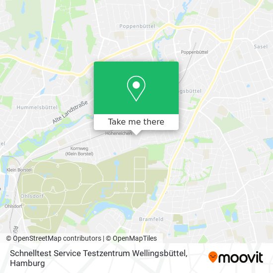 Schnelltest Service Testzentrum Wellingsbüttel map