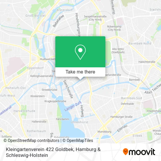 Карта Kleingartenverein 422 Goldbek