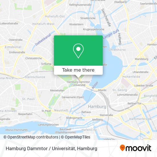 Hamburg Dammtor / Universität map