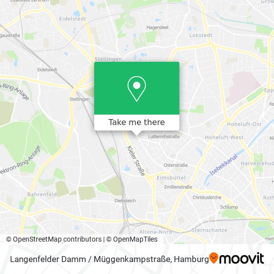 Карта Langenfelder Damm / Müggenkampstraße