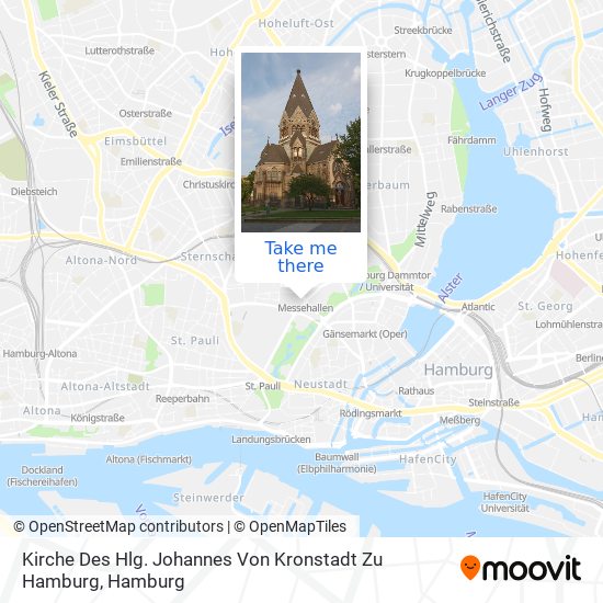 Kirche Des Hlg. Johannes Von Kronstadt Zu Hamburg map