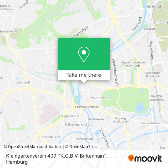 Kleingartenverein 409 ""K.G.B.V. Birkenhain"" map