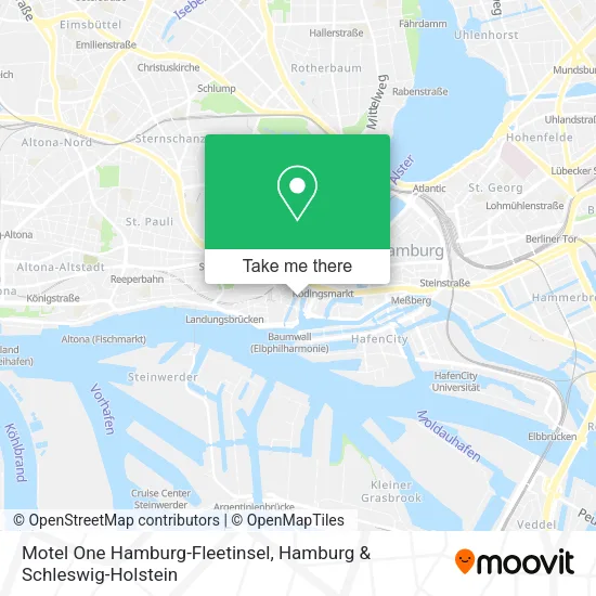 Карта Motel One Hamburg-Fleetinsel