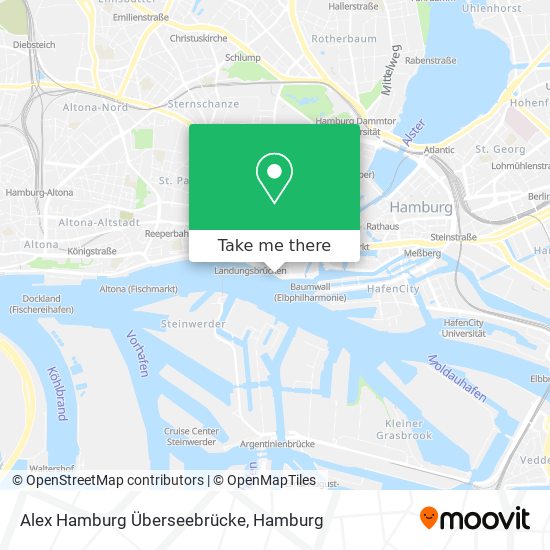 Alex Hamburg Überseebrücke map