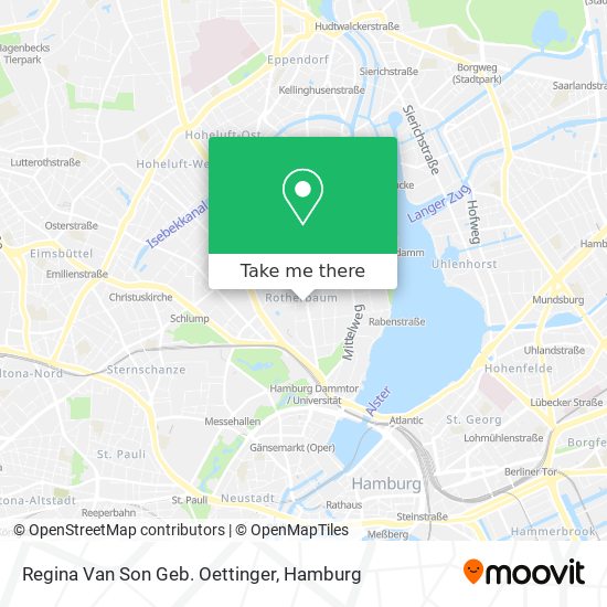 Regina Van Son Geb. Oettinger map
