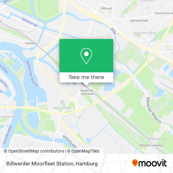 Billwerder Moorfleet Station map