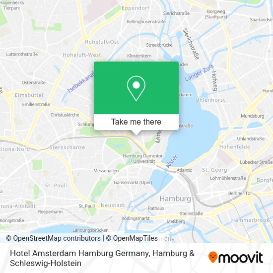 Карта Hotel Amsterdam Hamburg Germany