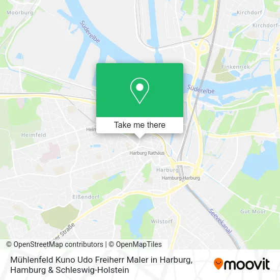Карта Mühlenfeld Kuno Udo Freiherr Maler in Harburg