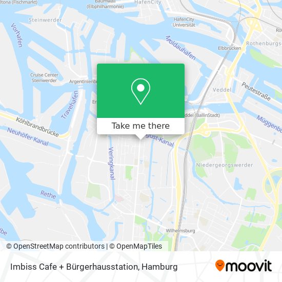 Imbiss Cafe + Bürgerhausstation map