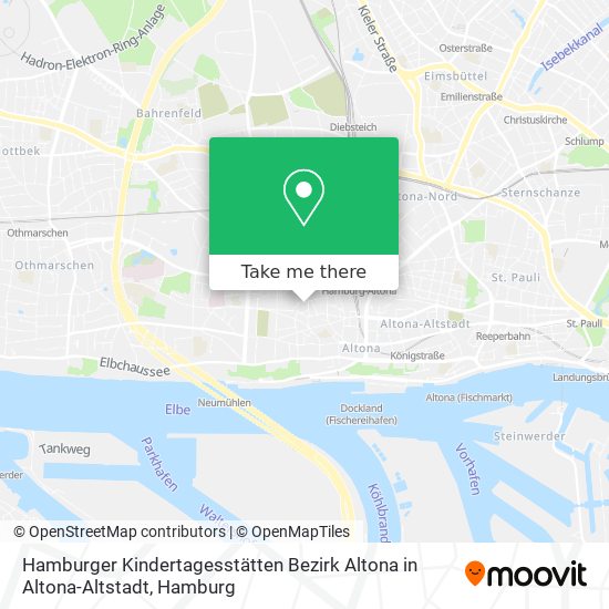 Карта Hamburger Kindertagesstätten Bezirk Altona in Altona-Altstadt