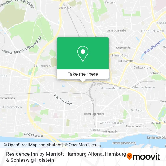 Карта Residence Inn by Marriott Hamburg Altona