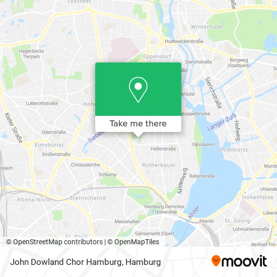 John Dowland Chor Hamburg map