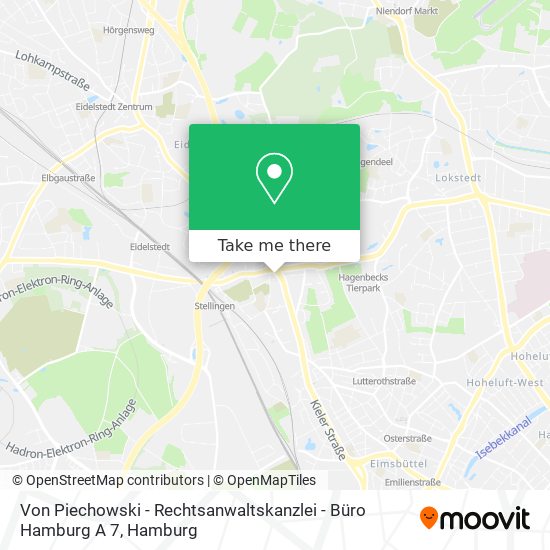 Von Piechowski - Rechtsanwaltskanzlei - Büro Hamburg A 7 map