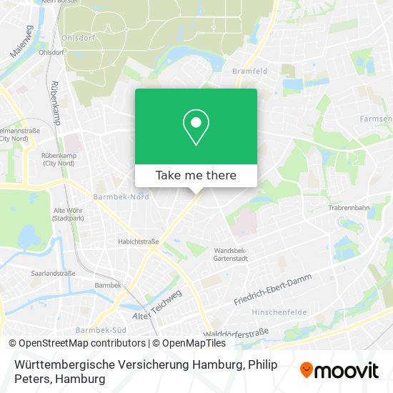 Württembergische Versicherung Hamburg, Philip Peters map