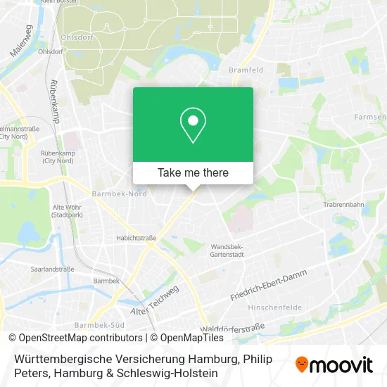 Карта Württembergische Versicherung Hamburg, Philip Peters
