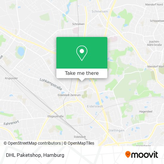 DHL Paketshop map