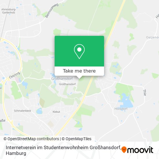 Internetverein im Studentenwohnheim Großhansdorf map