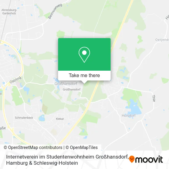 Карта Internetverein im Studentenwohnheim Großhansdorf