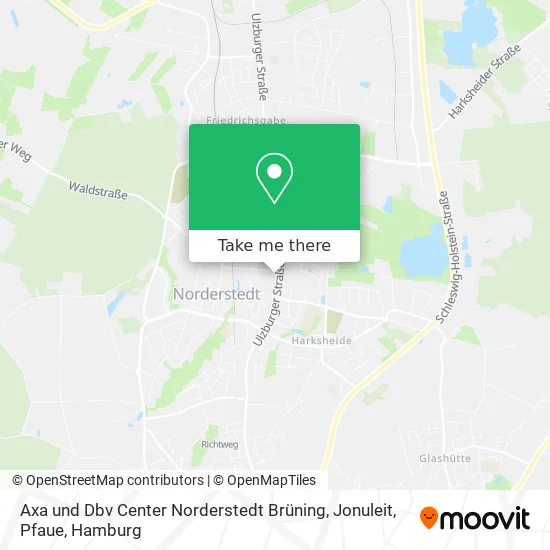 Карта Axa und Dbv Center Norderstedt Brüning, Jonuleit, Pfaue