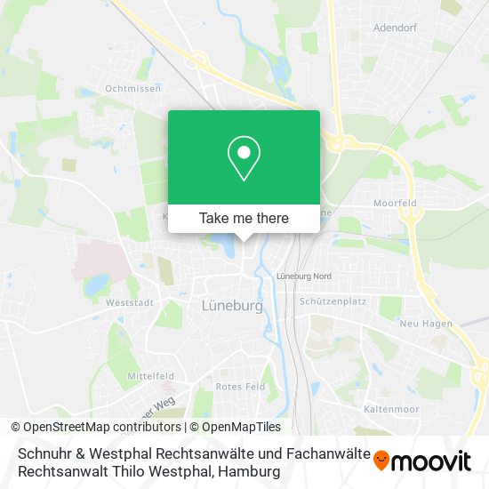 Карта Schnuhr & Westphal Rechtsanwälte und Fachanwälte Rechtsanwalt Thilo Westphal