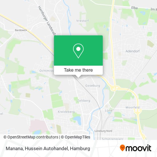 Manana, Hussein Autohandel map