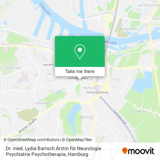 Карта Dr. med. Lydia Bartsch Ärztin für Neurologie Psychiatrie Psychotherapie