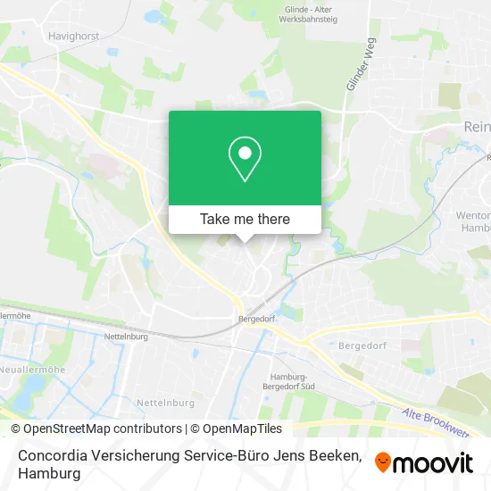 Карта Concordia Versicherung Service-Büro Jens Beeken