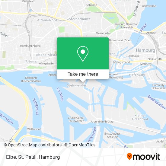 Elbe, St. Pauli map