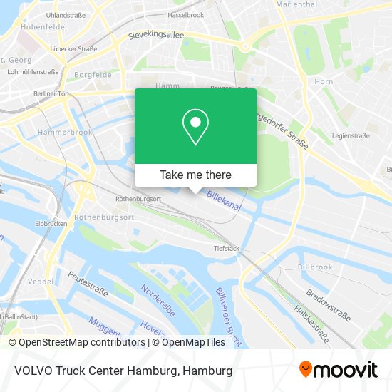 VOLVO Truck Center Hamburg map